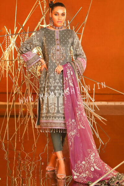 Alkaram Festive 2020 | FC-11E-20-Grey - Image 2