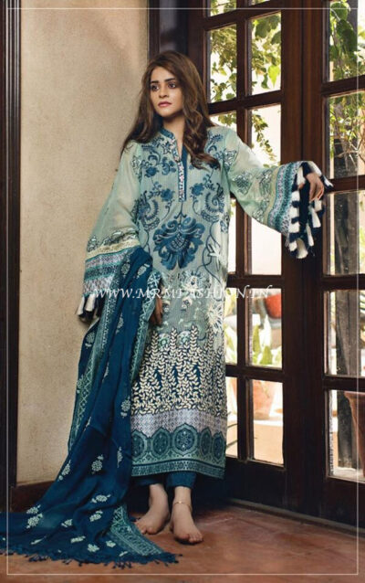 Wajid Khan Lawnkari Eid Collection By Rub Nawaz - 05