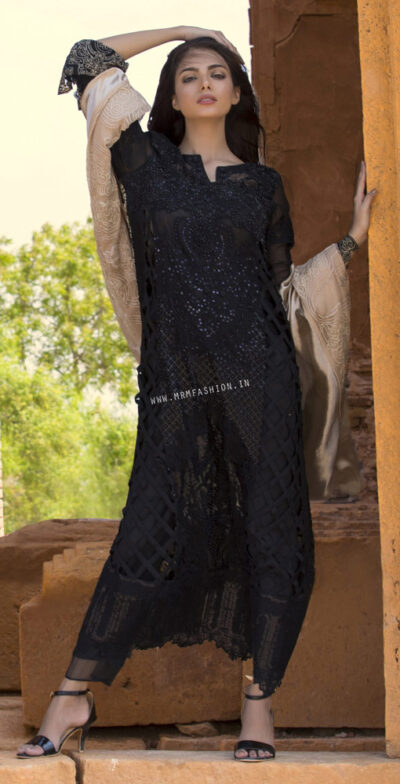 Zunuj Chiffon With Handwork 2020 | Noir
