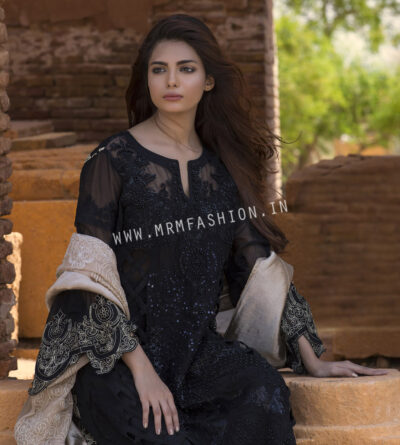 Zunuj Chiffon With Handwork 2020 | Noir - Image 2