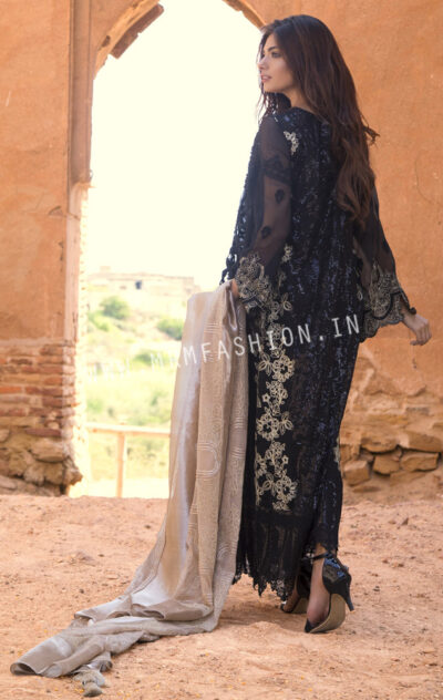 Zunuj Chiffon With Handwork 2020 | Noir - Image 3