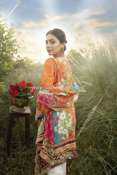 Adan's Libas Summer Tales Lawn - Coral - Image 2