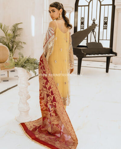 Freesia Premium Chiffon Vol-1 By Maryum N Maria | Criss & Cross - 09 - Image 2