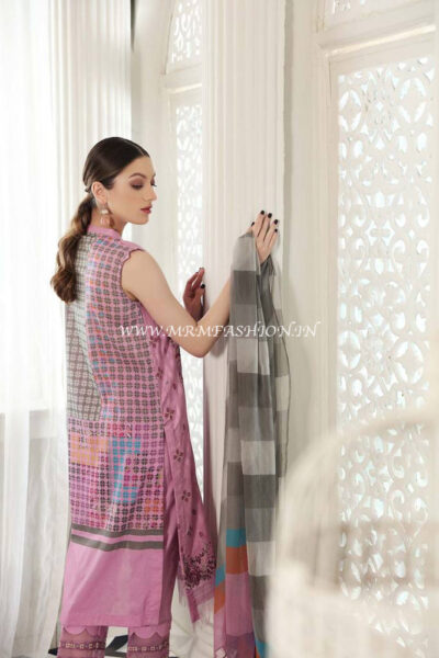 Charizma Reem Embroidered Lawn 2021 - Lavender Breeze RM-03 - Image 2