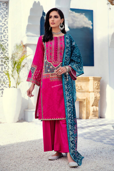 Cross Stitch Daily Unstitched Lawn 2021 - Bandhani Khas