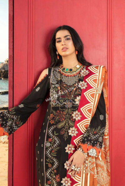 Noor Luxury Lawn By Saadia Asad 2021 | D6-A - Image 2