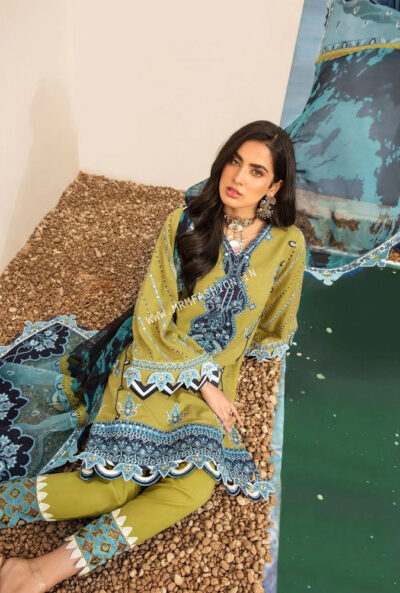 Noor Luxury Lawn By Saadia Asad 2021 | D7-A - Image 2