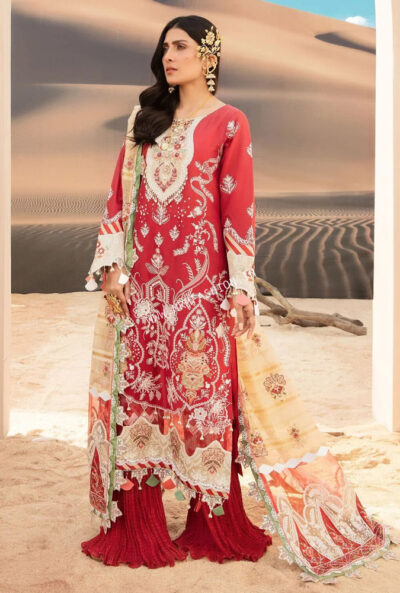Noor Luxury Lawn By Saadia Asad 2021 | D9-A - Image 2