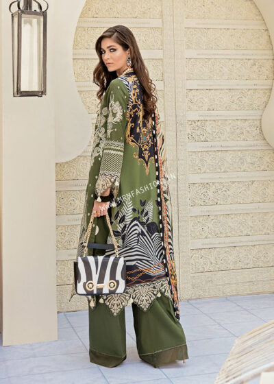 Afrozeh Summer Sonnet Lawn 2021 | 03 - Leafy Greens - Image 2