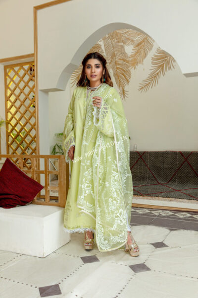 Zara Ansari Spring Summer Lawn By AJR Couture | 7 - Lime Green