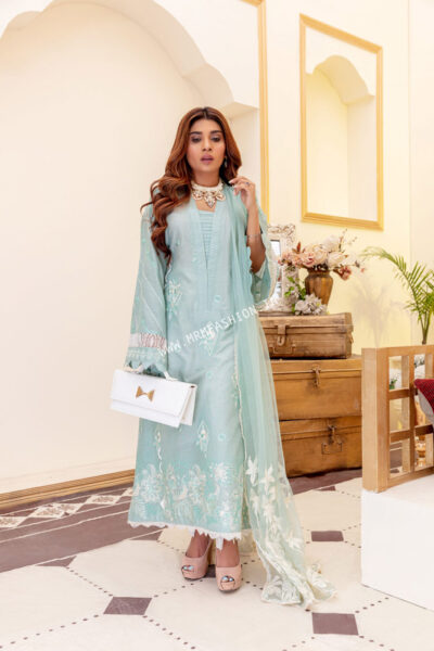 Zara Ansari Spring Summer Lawn By AJR Couture | 8 - Aqua Mist