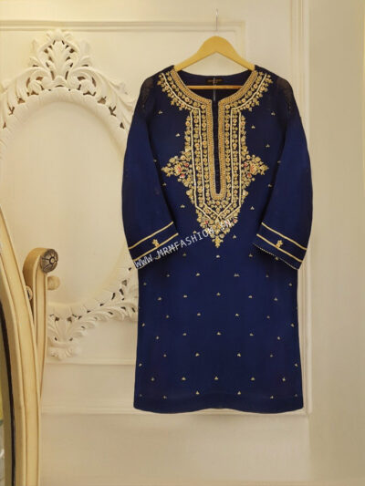 Agha Noor Ready To Wear Eid 2021 | Two Piece Pure Cotton Net S102424 - Size Large - Image 2