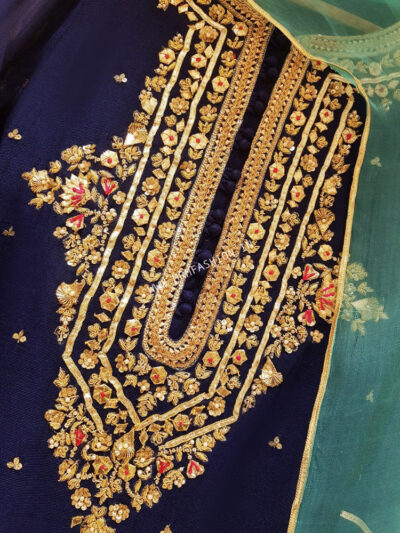 Agha Noor Ready To Wear Eid 2021 | Two Piece Pure Cotton Net S102424 - Size Large - Image 3
