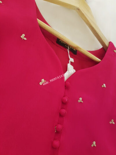 Agha Noor Ready To Wear Eid 2021 | Pure Chiffon Shirt S102435 - Size Small - Image 3
