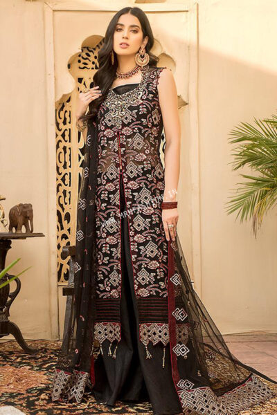 Maryams Luxury Embroidered Vol – 21 | D-12 Black Mulberry - Image 2