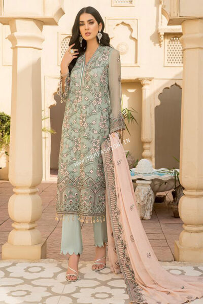 Maryams Luxury Embroidered Vol – 21 | D-11 Azure Seashell