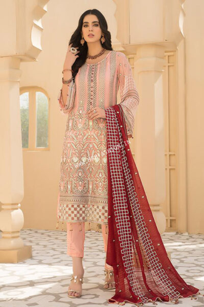 Maryams Luxury Embroidered Vol – 21 | D-07 Pearl Pink