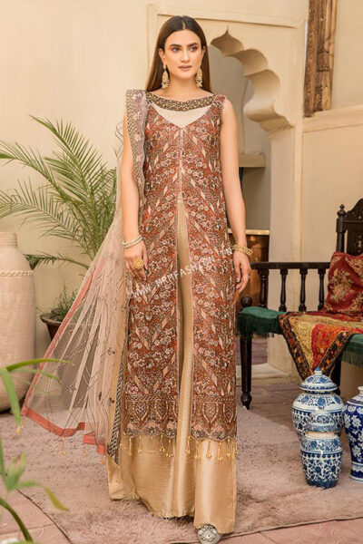 Maryams Luxury Embroidered Vol – 21 | D-09 Folksy Gold - Image 3