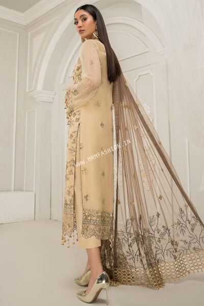 Maryams Luxury Embroidered Vol - 22 | D-01 Jasmine Fawn - Image 2