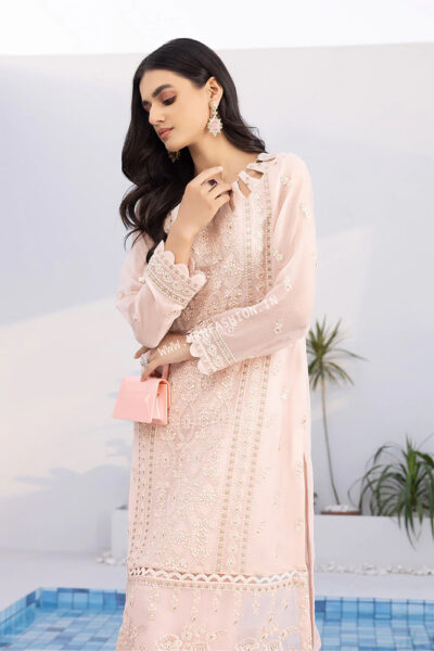 Azure Luxury Formals Unstitched Shirt | Decent Lily - Image 2