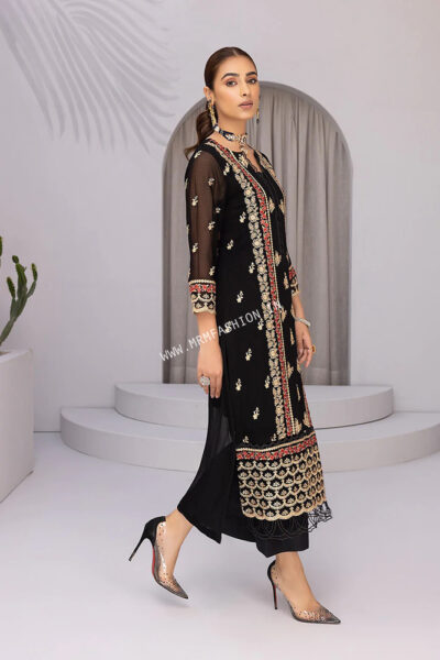 Azure Luxury Formals Unstitched Shirt | Floral Fiesta - Image 2