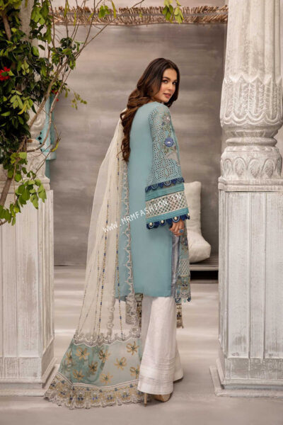 Jazmine Luxury Lawn By Adan's Libas | Sea Treasure - Image 2