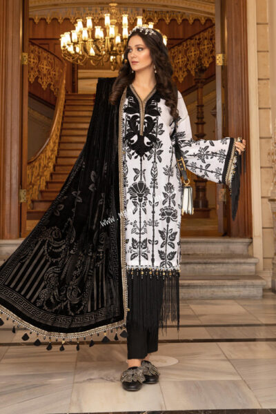 Maria B Linen 2021 | DL-902-Black and White