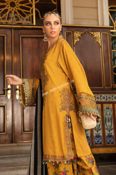 Maria B Linen 2021 | DL-909-Mustard - Image 2