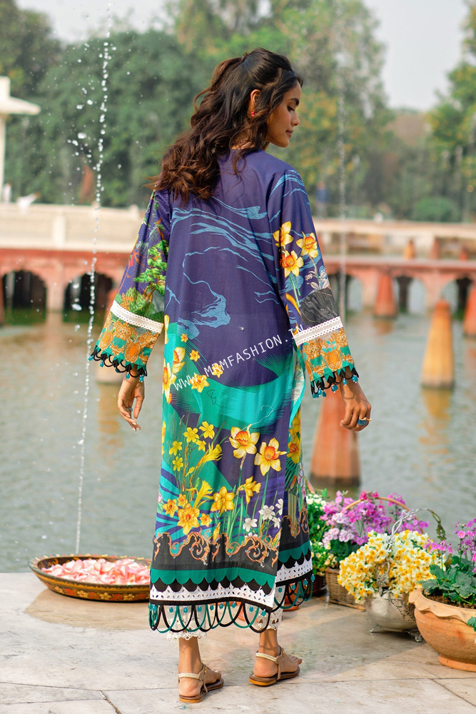 Ammara Khan Lawn Nergis 2022 | 1PC PREMIUM PRINTED LAWN (ST-07) - Image 2