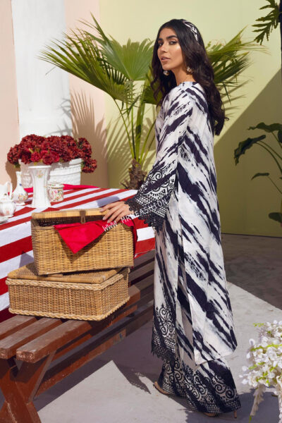 Ballerina Chiknankari Lawn'22 By Nureh | NU2-32 Summer Black - Image 2