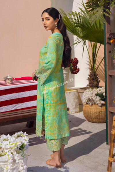 Ballerina Chiknankari Lawn'22 By Nureh | NU2-33 Maya Mist - Image 2