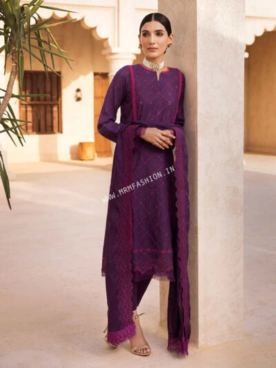Nissa Embroidered Lawn By RajBari 2023 | D#10