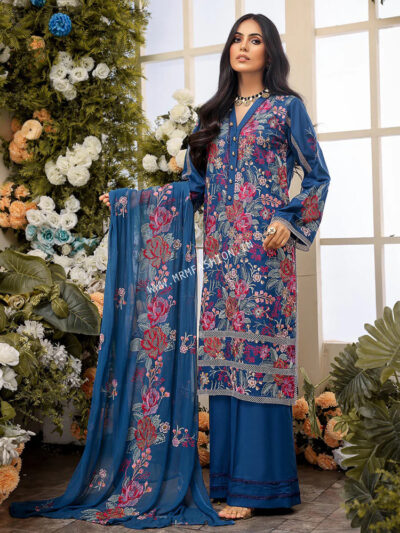 Bareeze Luxury Lawn Vol-4 2022 By Mahnur | ML-3