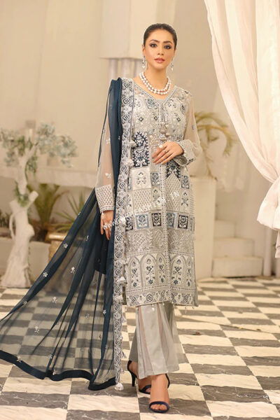 Maryams Luxury Embroidered Vol - 26 | D-42 Gehna - Image 4