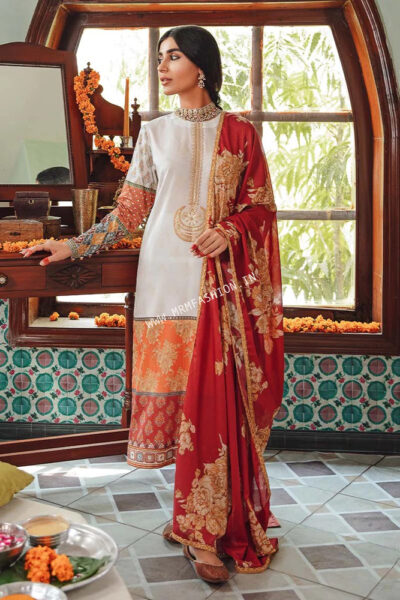 Mehrbano Premium Lawn Vol-2 2022 By Cross Stitch | D - 17
