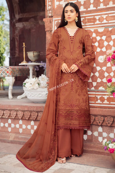 Ramsha Andaaz Luxury Lawn Vol-2 2022 | Z-201 - Image 4