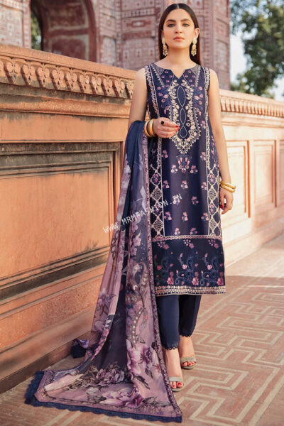 Ramsha Andaaz Luxury Lawn Vol-2 2022 | Z-210 - Image 2