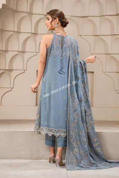 Falak Formals By Zarif | ZF-5 BLUE BELL - Image 3