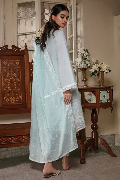 Cross Stitch Chikankari Lawn 2023 | Blue Glaze - Image 2