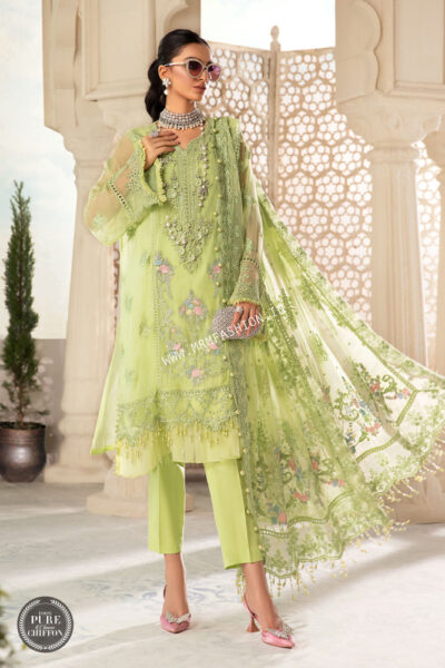 Maria B Chiffon ' 22 | MPC-22-207-Lime Green - Image 2