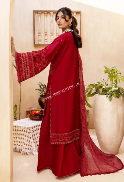 Elizabeth Luxury Lawn By Adan's Libas 2023 | D5 - Ruby - Image 2