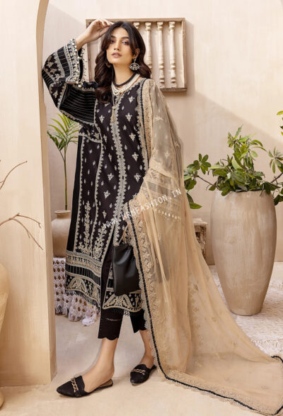 Elizabeth Luxury Lawn By Adan's Libas 2023 | D6 - Pearl Black