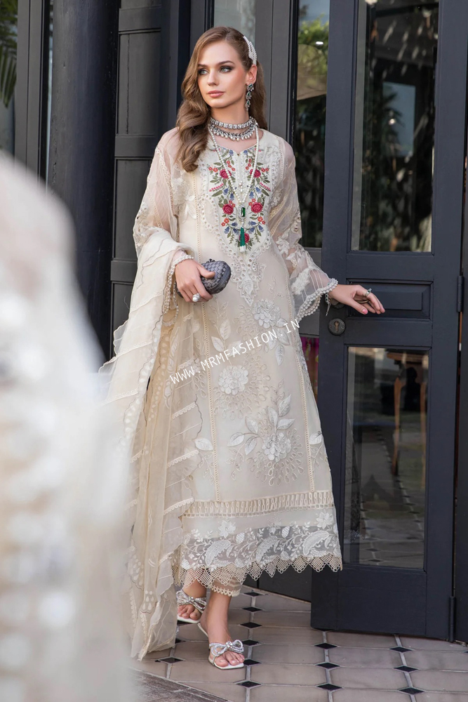 Maria B Lawn Eid Collection ' 23 | EL-23-01 Cream - Image 2