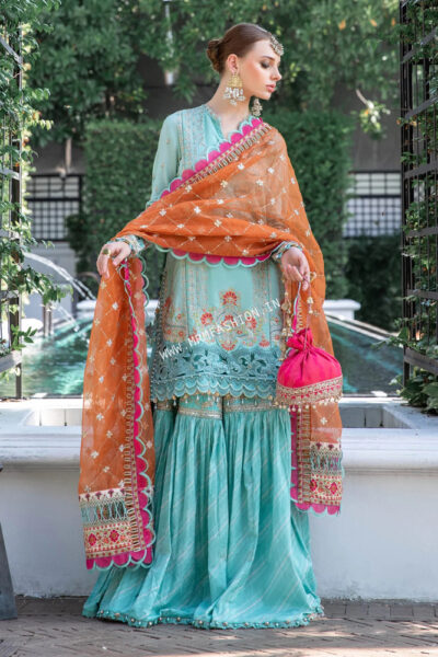 Maria B Lawn Eid Collection ' 23 | EL-23-05 Sea Green - Image 2