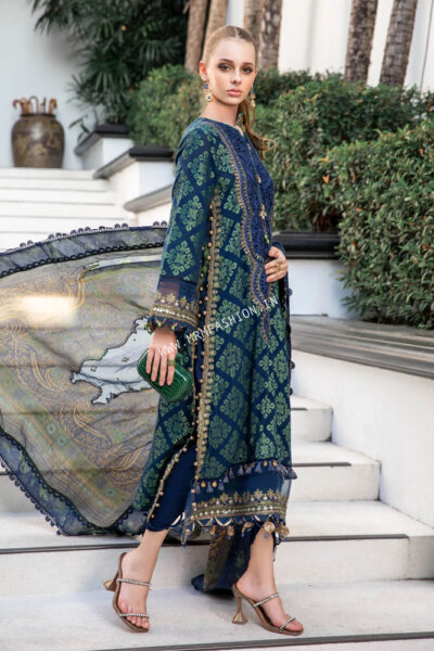 Maria B Lawn Eid Collection ' 23 | EL-23-08 Blue - Image 2