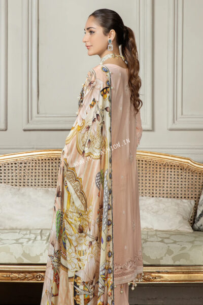 Dulcet Embroidered Lawn By Adan's Libas ' 23 | Flamingo - Image 2