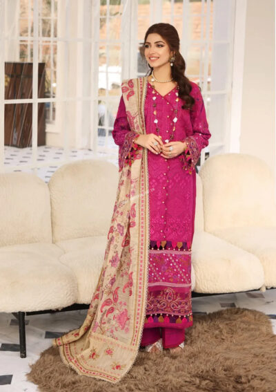 Elaf Festive Chikankari 2023 | ELC-11 HOT PINK