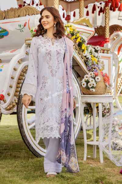 Etoiles Semi Stitch Embroidered Lawn By Zebaish 2023 | Design - 16