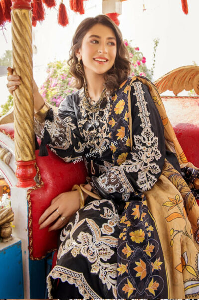 Etoiles Semi Stitch Embroidered Lawn By Zebaish 2023 | Design - 5 - Image 2