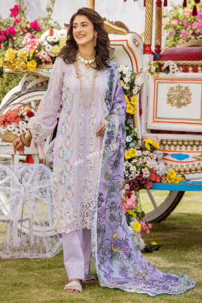 Etoiles Semi Stitch Embroidered Lawn By Zebaish 2023 | Design - 7